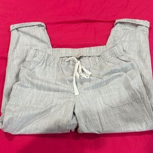 LOFT Light Gray Textured Pants